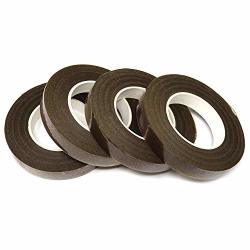 Honbay 4 Rolls 1 2" Wide 30YARD ROLL Floral Tapes For Bouquet Stem Wrap Florist Craft Projects Light Brown