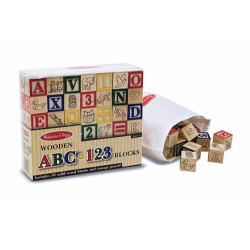 50 Piece ABC 123 Wooden Block Set - Melissa & Doug