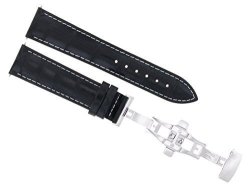 18 19 20 20 21 22 24MM Leather Band Strap Deployment Clasp For Longines 3B