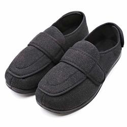 mens velcro slippers for swollen feet