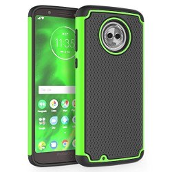 Moto G6 Case Syoner Shockproof Defender Phone Case Cover For Motorola Moto G 6TH Generation Green