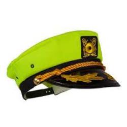 Captain Sailor Pilot Aviation Driver Party Hat Cap Green