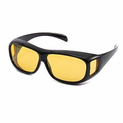 HD Night Day Vision Driving Wrap Around Anti Glare Sunglasses With Polarized Lens For Man And Women Yellow Lens