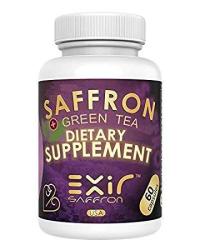 Exir Saffron Supplements 30-MG Strengthens The Stomach Reduction Of Appetite And Gastric Acidity Improving Digestion Bloating & Gas Relief For Women And Men + 60 Vegetarian Capsules