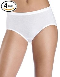 Byfruit Of The Loom Fruit Of The Loom Women's 4 Pack Brief 100% Cotton White: Dreamy Soft 3X-LARGE 10