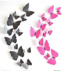 3D Butterfly Magnets 12-PIECE Set - Blue