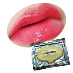 Stingna 15PCS Gold Gel Lip Mask Collagen Crystal Anti-ageing Lip Mask Membrane Moisture Essence Lip Mask Sheet Patch Lip Plumper Enhance 15PC