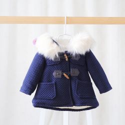 Ad Thermal Preppy Baby Girls Coats - Blue 7-9 Months