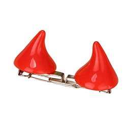 DZT1968 Lady Girl Cosplay Costume Little Devil Fluorescent Horns Serve Candy Colored Decro Hairpin Hair Clip Red