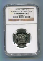PF68 Inauguration Ngc Graded Proof Pf 68 Ultra Cameo Year 1994 R5 Coin - Closed Doors Variety