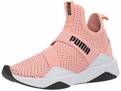 Puma Women's Defy Mid Sneaker Peach Bud White 9.5 M Us