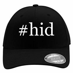 Hid - Men's Hashtag Flexfit Baseball Cap Hat Black Small medium