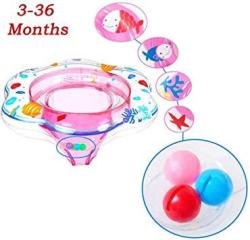 Jcren Swimming Baby Pool Float Baby Boat With Activity Centers Inflatable Pool Float Baby Bath Safety Seat Double Airbag Swim Rings For Babies Kids