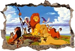Lion King Simba Mufasa Smashed Wall Sticker Decal Home Decor Art Disney J284 Giant