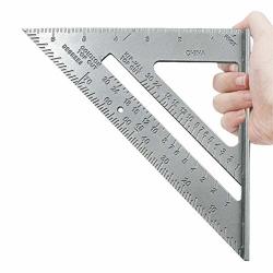 Cldkem 7INCH Triangle Ruler Aluminum Alloy Speed Square Woodworking Measuring Tool Triangle Square Ruler Triangular Protractor
