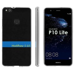 Huawei P10 Lite Tpu Silicone Phone Case Mobiflare Clear Ultraflex Thin Gel Phone Cover - Matthew 5:10 For Huawei P10 Lite 5.2" Screen