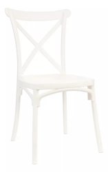 Cross Back Dining Chair - White - Fine Living