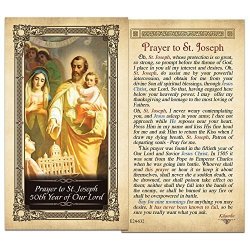St. Joseph 50TH Year Of Our Lord Laminated Holy Card - Pack Of 10