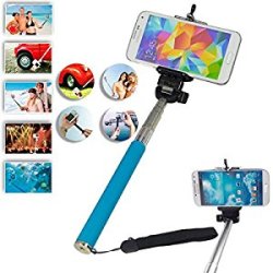 Universal Selfie Stick For Travel Home Photo Camera Iphone Samsung Sony Lg Htc - Blue