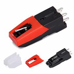Mo-gu Turntable Cartridge Replacement Stylus Needles With Red Ruby Tip Vinyl Lp Record Player Accessories For Ion ICT09RS Quick Play Lp Power Play Lp Quick
