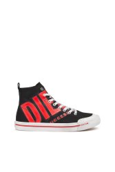 Diesel Y03233P2468 Unisex S-athos Mid X Sneakers Black & Red - Black & Red 10.5