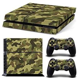 GAM3GEAR Pattern Series Decals Skin Vinyl Sticker For PS4 Console & Controller Not PS4 Slim PS4 Pro - Green Camouflage