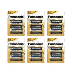 Panasonic Alkaline D 2 Pack Batteries X 6 Packs LR20APB 2BP 6