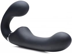 Deals on Strap U Strap-u Mighty Rider 10X Vibrating Silicone Strapless Strap-on  - Black, Compare Prices & Shop Online