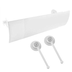 Fdit Household Air-conditioner Wind Deflector Air Guide Cover Plastic Anti Direct Blowing Adjustable Scalable Baffle White