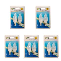 3 Watt Warm White E14 Candle LED Bulb Twin Pack 5 Pack