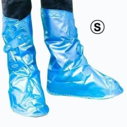 Blue Adjustable Rainproof Shoe Cover Small Blue