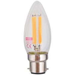 Eurolux 4W LED Filament Candle B22 Ww 310 Lumens