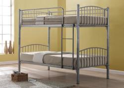 Single Over Metal Bunk Bed With Ladder - Modern Contemporary Style
