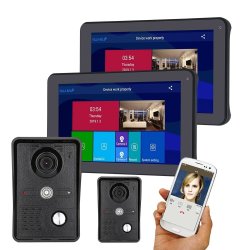 Ennio 9 Inch 2 Monitors Wired wireless Video Door Phone Doorbell Intercom Entry Sys