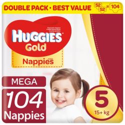 Huggies Gold Nappies Size 5 104S Mega Pack