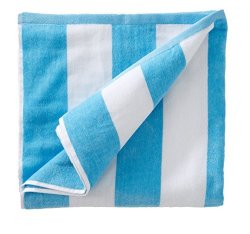 Great Bay Home 100% Cotton Plush Cabana Stripe Oversize Velour Beach Towel 40X70 . By Brand. Air Blue
