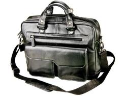 Adpel Ambassador Nappa Leather Laptop Bag Black