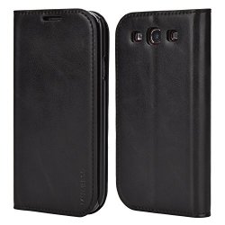 Mulbess Phone Cover For Samsung Galaxy S3 Case Flip Leather Phone Case For Samsung Galaxy S3 Black
