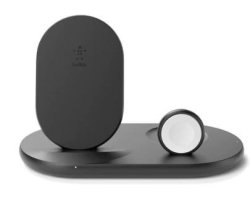 Belkin Boostcharge 3-IN-1 Wireless Charger Station For Apple Devices - Black