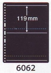 Prinz System 'hagner' Cardboard Pages 2-STRIP Pack Of 10 - 119MM H X 190MM W Ref 6062