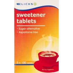 Clicks Sweetener Refill 500 Tablets