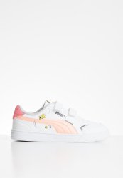 Puma Peanuts Shuffle V Sneakers - White apricot Blush sun Kissed Coral Black