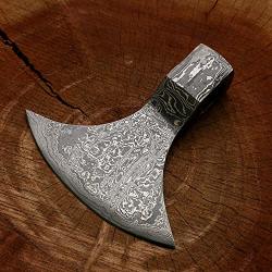 Jnr Traders Handmade Damascus Steel Axe hatchet Head Forged Damascus Steel VK3005