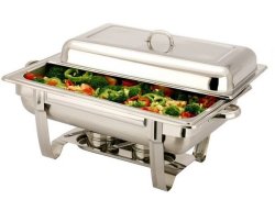 Home Impex Stainless Steel 11l Single Tray Chafing Dish Food Warmer