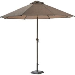 Mainstays Wesley Creek 9' Sling Market Umbrella With Tilt And Crank Brown
