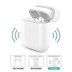 Moko Wireless Charging Receiver Case Compatible With Apple Airpods 1 & 2 Protective Replacement Original Size Wireless Receiver Cover Fit Any Qi Wireless Charger