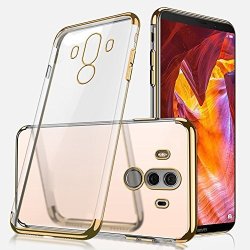 Huawei Mate 10 Pro Case Huawei Mate 10 Pro Clear Case Ikasus Ultra-thin Crystal Clear Shock Absorption Plating Transparent Bumper Silicone Gel Rubber Soft