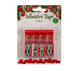 Xmas Tape Dispencer - Christmas Accessories - 2 M - 4 Piece - 5 Pack