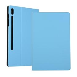 For Samsung Galaxy Tab S7 T870 2020 Voltage Elastic Texture Horizontal Flip Leather Case With Holder Sky Blue