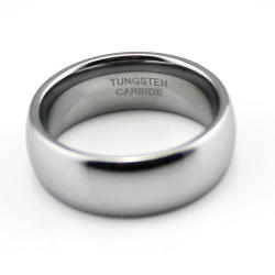 Mens Tungsten Carbide 8mm Wedding Band Ring Sizes 9 10 11 12 Or 13